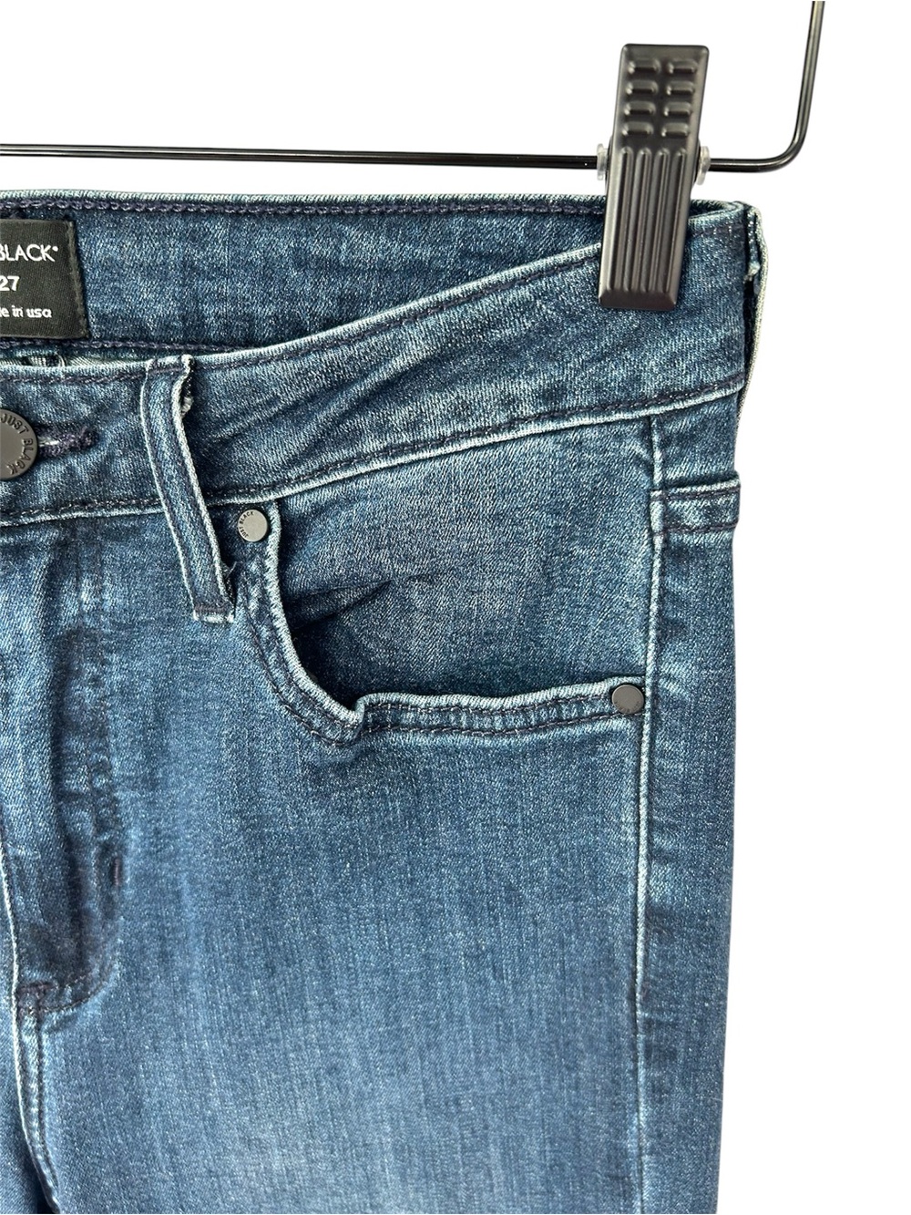 Just Black Denim JBD High Rise Stretch Frayed Hem Flare Jeans Size 27 - Picture 3 of 10